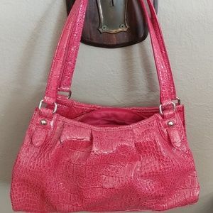 Pink Faux Alligator Skin Bg